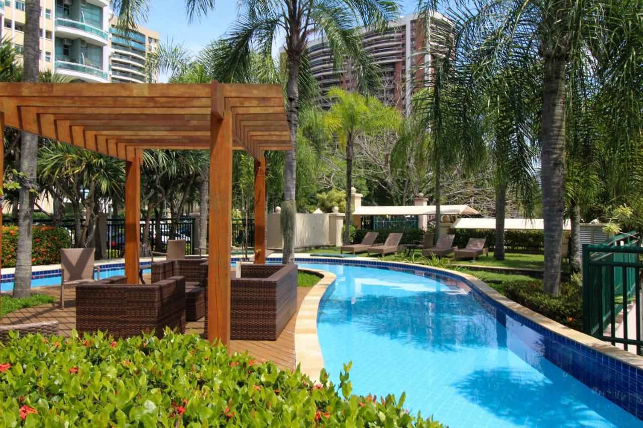 Barra Da Tijuca - 508 - De Frente Para Maravilhosa Piscina - Estacionamento Gratuito - Academia Comphania Atletica - Balsa Para Praia Gratis - Microondas - Geladeira Grande - Recepcao 24Horas - Wi-Fi - Com Pia 里约热内卢 外观 照片